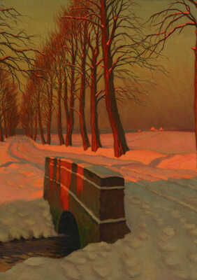 Гермашев Михаил Маркианович. Зимний пейзаж 